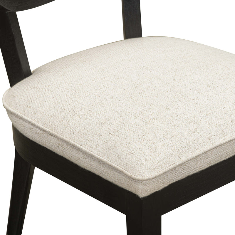 Cosette - Dining Chair - Black / Cream - R&R Furniture Gallery (Fountain Valley, CA)
