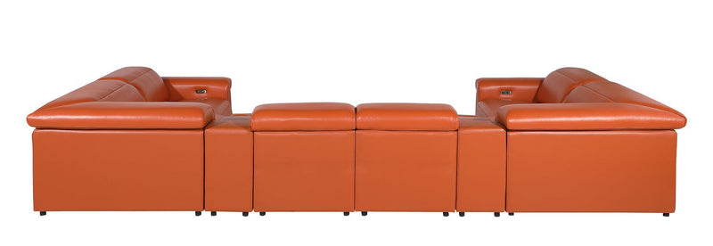 1126 - 8-Piece U-Shaped Sectional Sofa In With 2 Power Recliners & Power Headrests