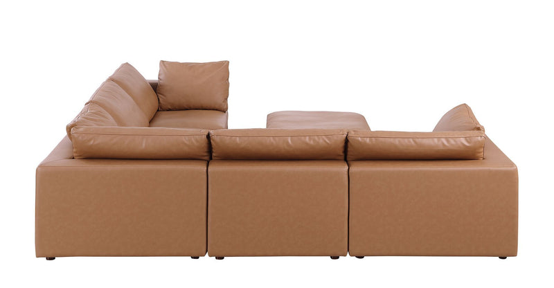 1100 - 6-Piece L-Shaped Sectional (Top-Grain Italian Leather)