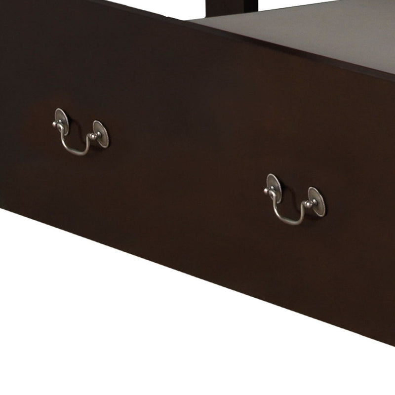 Elegant Glory Furniture trundle bed with classic design, featuring a wooden frame and a hidden pull-out bed for versatile sleeping space.