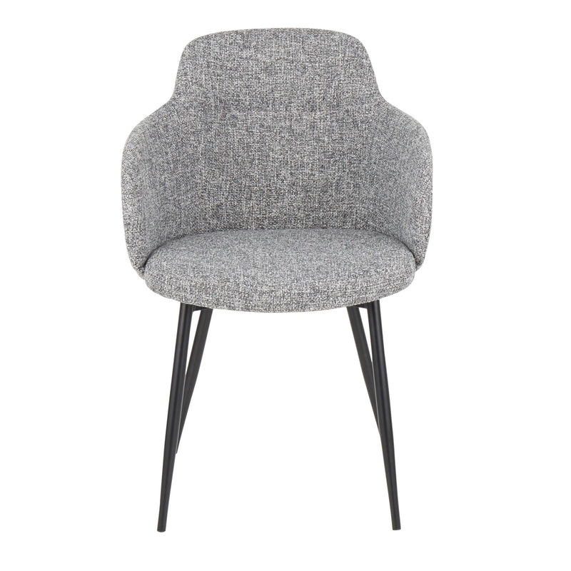 Lumi Source Boyne industrial side chair with a metal frame and wooden seat, modern design, perfect for office or dining space.