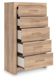 Kinlanni - Five Drawer Chest - Tan - R&R Furniture Gallery (Fountain Valley, CA)