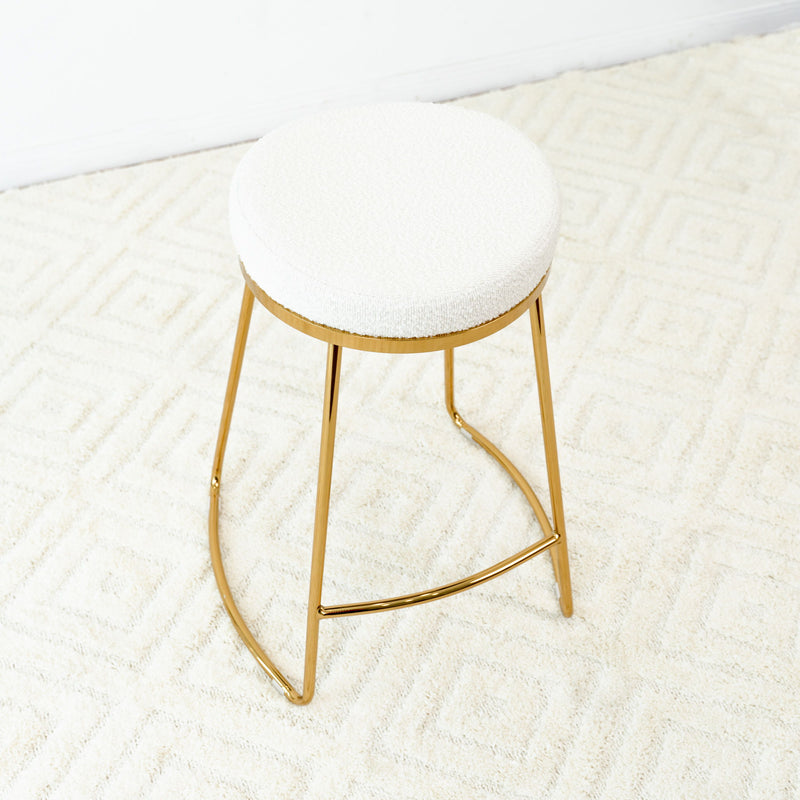 Jane - 26" Mid-Century Modern Luxury Upholstered Stool - R&R Furniture Gallery (Fountain Valley, CA)
