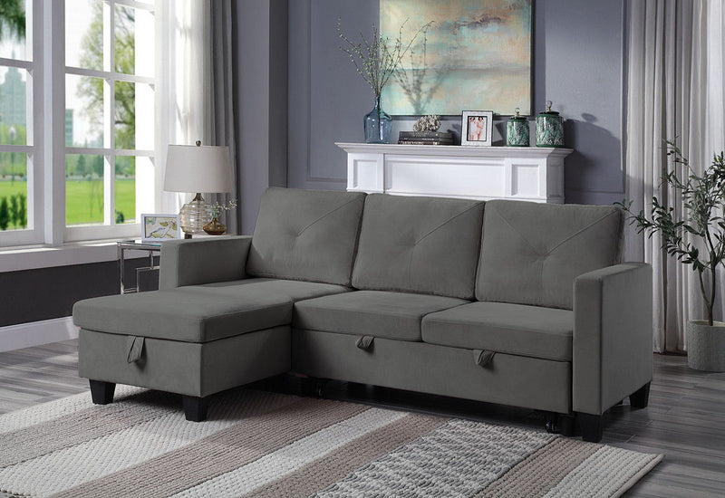 Nova - Reversible Sleeper Sectional Sofa With Storage Chaise - R&R Furniture Gallery (Fountain Valley, CA)