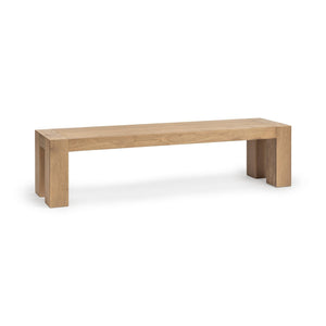 Classic Home Bristol dining bench with wooden legs and upholstered seat, ideal for kitchen or dining room seating.