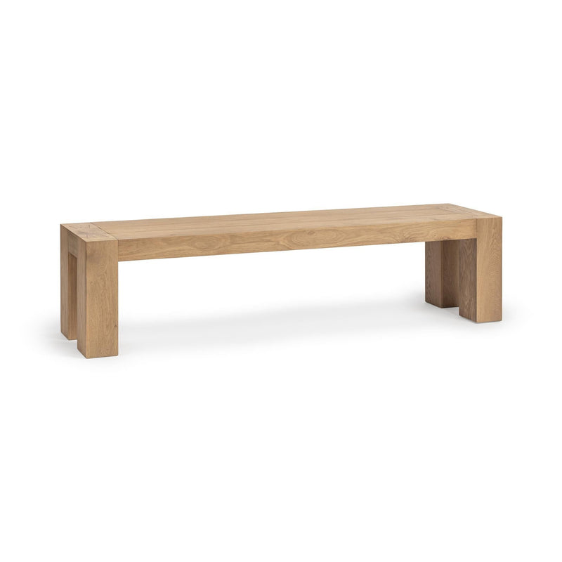 Classic Home Bristol dining bench with wooden legs and upholstered seat, ideal for kitchen or dining room seating.