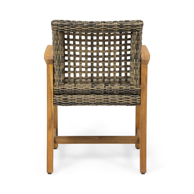 Outdoor Dining Chair Acacia Wood Frame (Set of 2) - R&R Furniture Gallery (Fountain Valley, CA)