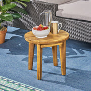 Outdoor Acacia Wood Side Table With Weather Resistance - R&R Furniture Gallery (Fountain Valley, CA)