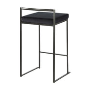 Lumi Source Fuji contemporary style stackable counter stool with sleek design and wooden legs, ideal for modern kitchen or bar area.