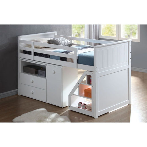 Wyatt - Twin Loft Bed Set - White - R&R Furniture Gallery (Fountain Valley, CA)