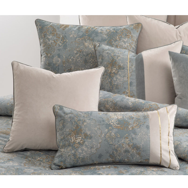 Debonair - 9-Piece Queen Comforter Set - Mist - R&R Furniture Gallery (Fountain Valley, CA)