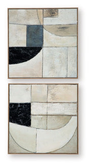 Bexlen - Wall Art Set (Set of 2) - Tan / Taupe / Black - R&R Furniture Gallery (Fountain Valley, CA)