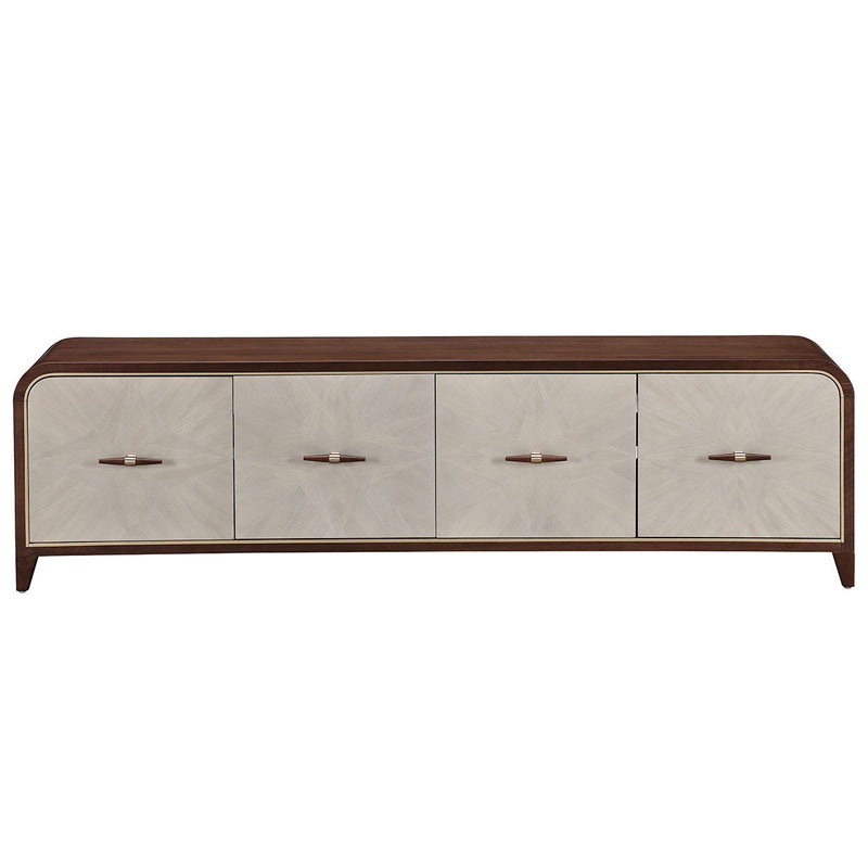 Houston - Media Cabinet - Walnut - R&R Furniture Gallery (Fountain Valley, CA)
