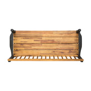 Slatted Bench With Built In Shelf - R&R Furniture Gallery (Fountain Valley, CA)