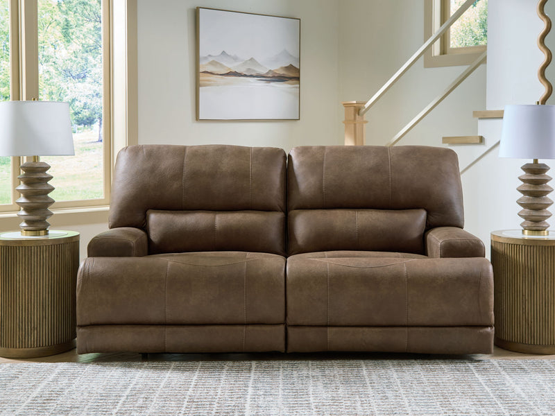 Beckley Place - 2 Seat Power Reclining Sofa With Adjustable Headrest - Earth - R&R Furniture Gallery (Fountain Valley, CA)