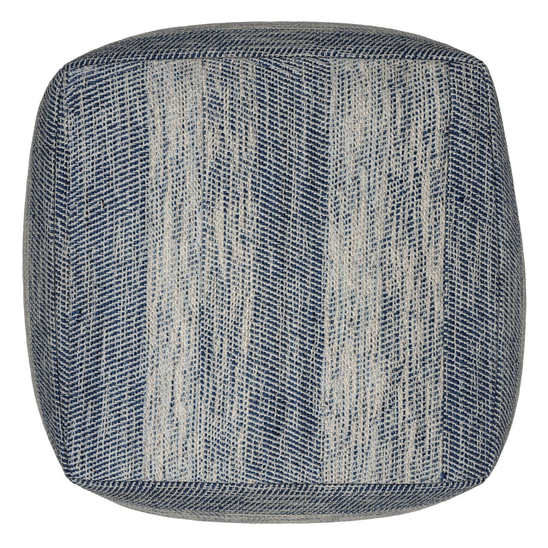 Upholstered square clay-colored accent pouf by Simpli-Home, lightweight and versatile for living room or lounge decor.