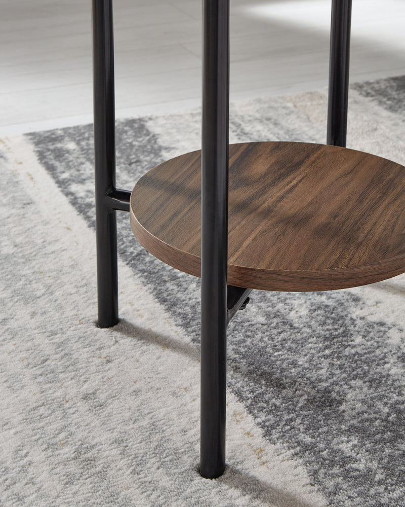 Wrenwich - Occasional Table Set (Set of 3) - Brown / Black / White - R&R Furniture Gallery (Fountain Valley, CA)