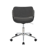 Lumi Source Margarite contemporary office task chair with black cushioned seat and adjustable height for desk use