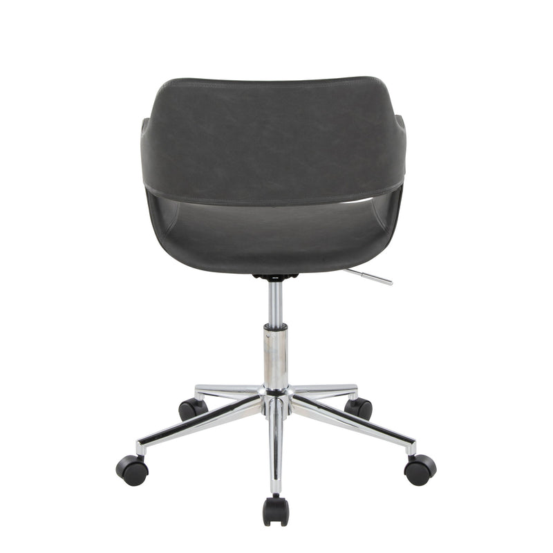 Lumi Source Margarite contemporary office task chair with black cushioned seat and adjustable height for desk use