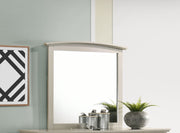 Elegant modern farmhouse wall mirror with a stylish frame, showcasing a sleek design from Glory Furniture.