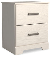 Stelsie - Two Drawer Night Stand - White - R&R Furniture Gallery (Fountain Valley, CA)