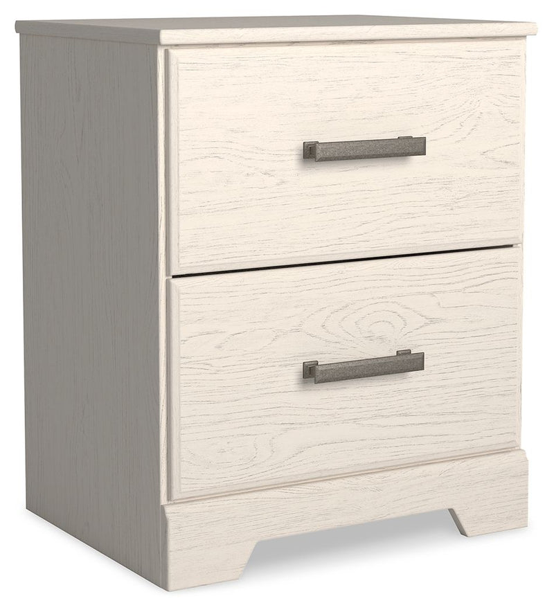 Stelsie - Two Drawer Night Stand - White - R&R Furniture Gallery (Fountain Valley, CA)
