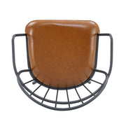 Industrial Inspired Upholstered Dining Chair Set With Metal Legs (Set of 2) - Brown - R&R Furniture Gallery (Fountain Valley, CA)