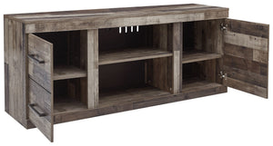 Derekson - LG TV Stand With Fireplace Option - Multi Gray