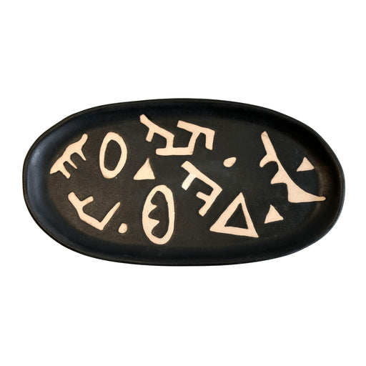Earthenware - Runes Catchall Dish - Black - R&R Furniture Gallery (Fountain Valley, CA)