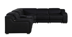 1116 - 6-Piece L-Shaped Sectional Sofa In With 3 Power Recliners & Power Headrests