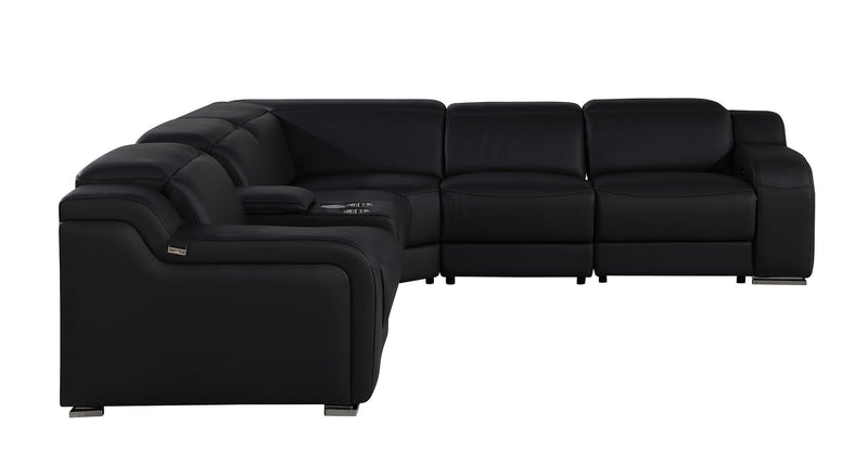 1116 - 6-Piece L-Shaped Sectional Sofa In With 3 Power Recliners & Power Headrests