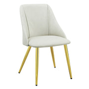 Gaines - Side Chair (Set of 2) - White Synthetic Leather - R&R Furniture Gallery (Fountain Valley, CA)