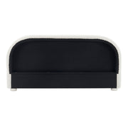 Upholstered Simple Modern Bedroom Bed With Curved Headboard - R&R Furniture Gallery (Fountain Valley, CA)