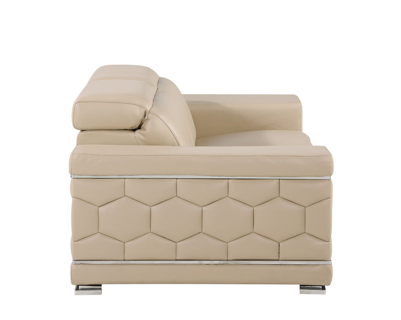 296 - Genuine Leather Loveseat - R&R Furniture Gallery (Fountain Valley, CA)