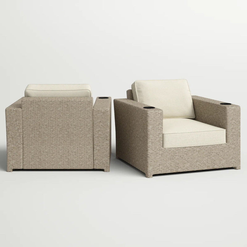Outdoor Lounge Chairs With Cushions, Weather Resistant - Gray Mix - R&R Furniture Gallery (Fountain Valley, CA)