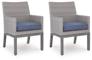 Half Moon Beach - Arm Chair With Cushion (Set of 2) - Blue / Gray - R&R Furniture Gallery (Fountain Valley, CA)
