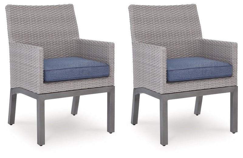 Half Moon Beach - Arm Chair With Cushion (Set of 2) - Blue / Gray - R&R Furniture Gallery (Fountain Valley, CA)