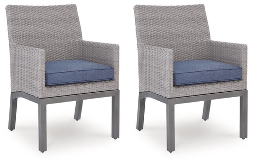 Half Moon Beach - Arm Chair With Cushion (Set of 2) - Blue / Gray - R&R Furniture Gallery (Fountain Valley, CA)