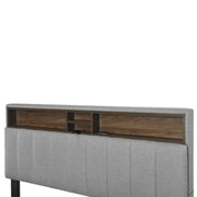 Upholstered Platform Bed With Storage Headboard, Trundle & 2 Drawers And A Set Of Sockets & USB Ports - R&R Furniture Gallery (Fountain Valley, CA)