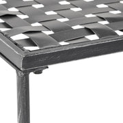 Luna - Outdoor Iron Coffee Table - Black Brush Silver - R&R Furniture Gallery (Fountain Valley, CA)