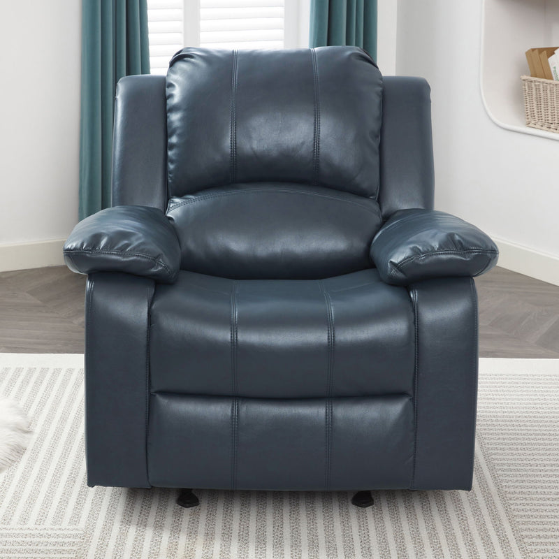 Charlotte - Gel Glider Recliner - Blue - R&R Furniture Gallery (Fountain Valley, CA)