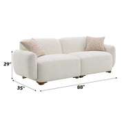 Darius - Sofa With 2 Pillows - Beige Boucle - R&R Furniture Gallery (Fountain Valley, CA)