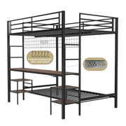 Ethan - Bunk Bed With Desk, Charging Station, Storage Shelves - R&R Furniture Gallery (Fountain Valley, CA)