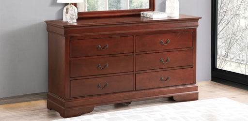 Elegant traditional storage dresser by Glory Furniture featuring multiple drawers and classic design for bedroom organization.