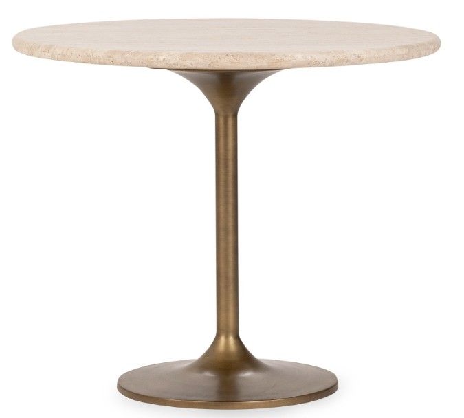 Malani - Travertine Gathering Table - R&R Furniture Gallery (Fountain Valley, CA)