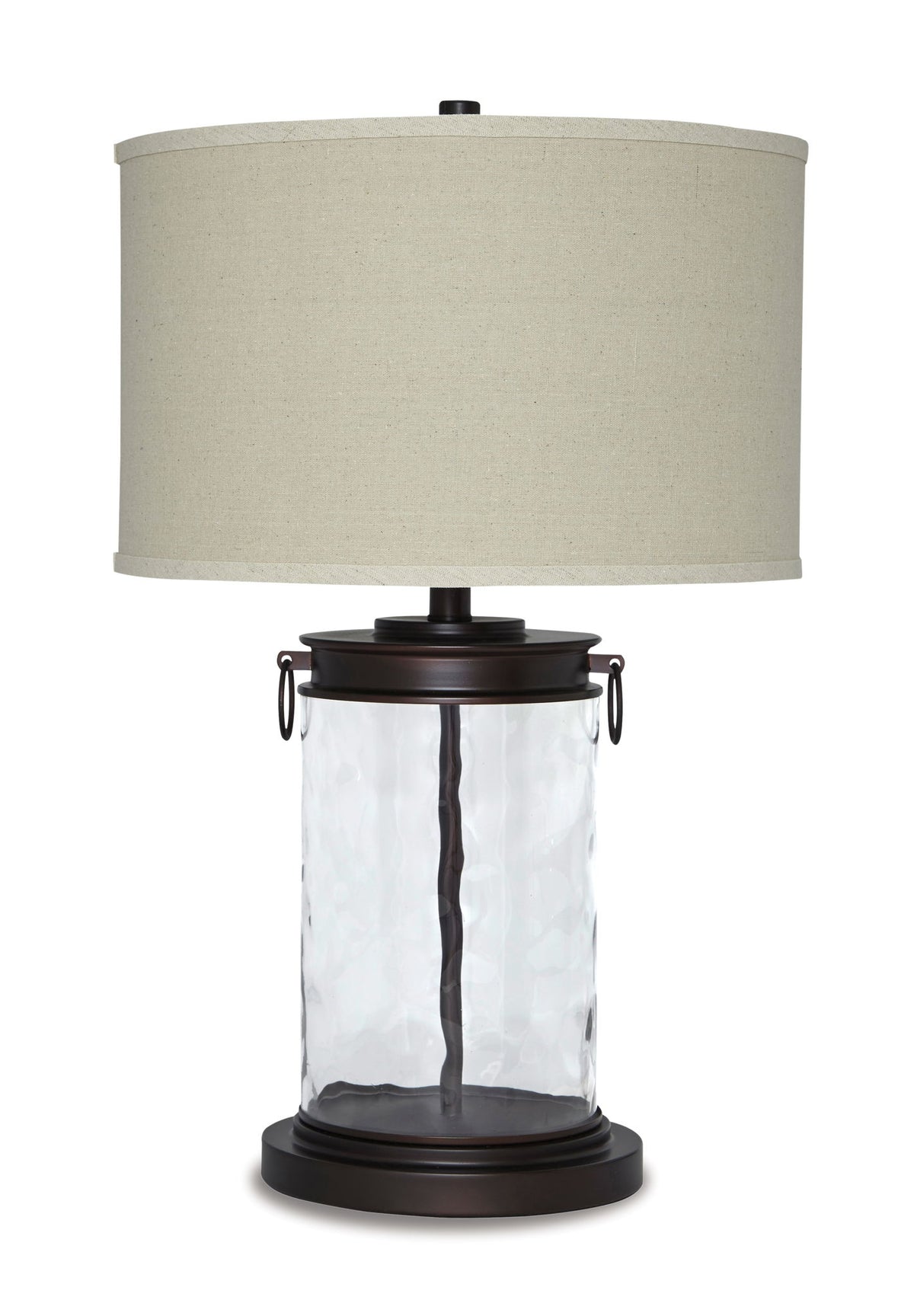 Tailynn - Glass Table Lamp  - Clear / Bronze Finish - R&R Furniture Gallery (Fountain Valley, CA)