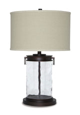 Tailynn - Glass Table Lamp  - Clear / Bronze Finish - R&R Furniture Gallery (Fountain Valley, CA)