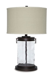 Tailynn - Glass Table Lamp  - Clear / Bronze Finish - R&R Furniture Gallery (Fountain Valley, CA)