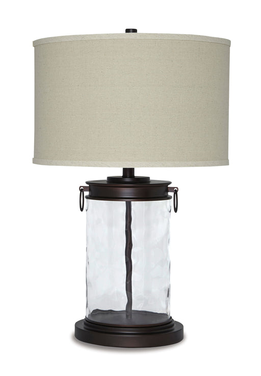 Tailynn - Glass Table Lamp  - Clear / Bronze Finish - R&R Furniture Gallery (Fountain Valley, CA)
