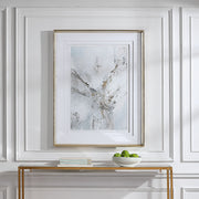 Gold framed abstract print by Uttermost, showcasing modern artwork with a sleek, stylish design suitable for contemporary decor.